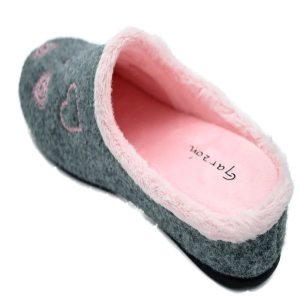 Slipper Garzon Thuis Spikes Donkergrijs Roze Gewatteerde Binnenzool