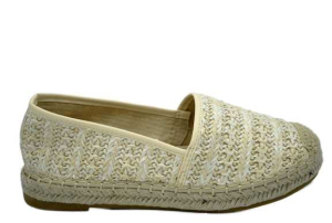 Espadrille Camping Raffia Vrouwen Lichtgewicht T-shirt Beige Slipper