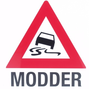 Bord modder / slipgevaar