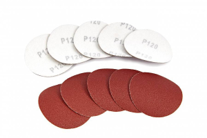 HBM 10-delige set 75 mm Velcro schuurschijfjes, schuurpads K80