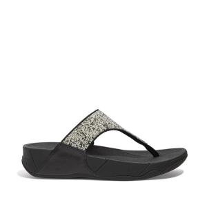 FitFlop Lulu Glitter Splash Wide Fit Toe Post